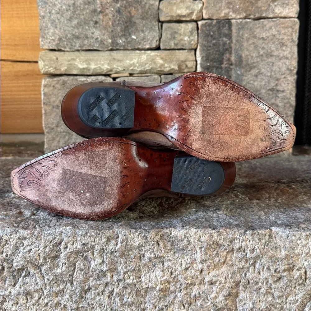 Tony Lama brown tan pink Western Cowgirl Boots Women's Size 8.5 B - Picture 7 of 7